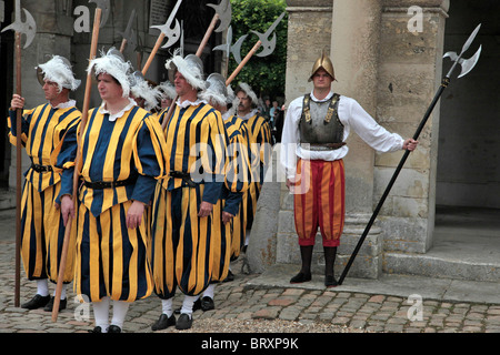 HISTORISCHE REKONSTRUKTION, ANET, FRANKREICH Stockfoto