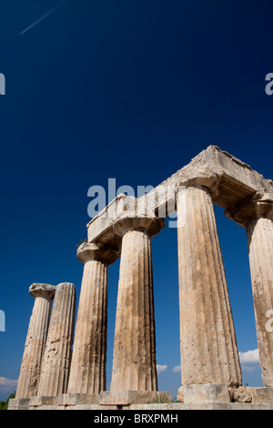 Tempel des Apollo in der antike Korinth Stockfoto