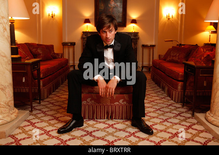 THOMAS DUTRONC, MANOUCHE JAZZ (GYPSY SWING) GITARRIST UND SÄNGER Stockfoto