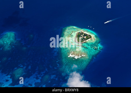 Luftaufnahme der Malediven Stockfoto