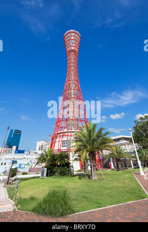 Port Tower, um die Stadt Kobe, Hyogo Präfektur, Honshu, Japan Stockfoto