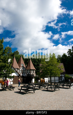 Die Geschichten von Astrid Lindgren ist in den Themenpark Astrid Lindgrens World in Vimmerby Schweden vorgestellt. Stockfoto