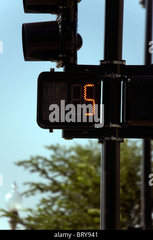 Fußgängerüberweg Zeichen Chicago Illinois USA Stockfoto