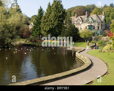 Victorian Ornamental Gardens in Grange über Sands Cumbria Stockfoto