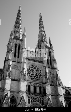 Fassade der Kathedrale St-Andre, Bordeaux, Frankreich Stockfoto