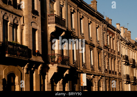 Häuser im Stadtteil Chartrons, Bordeaux, Frankreich Stockfoto