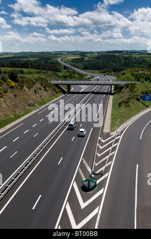 Autobahn A75, Cantal, Frankreich Stockfoto