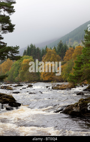 Fällt der Dochart bei Killin, Schottland im Herbst Stockfoto