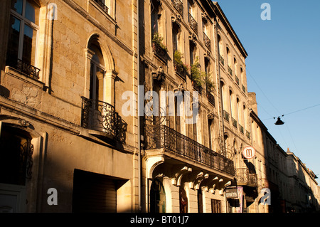 Häuser im Stadtteil Chartrons, Bordeaux, Frankreich Stockfoto