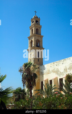 Israel, Tel Aviv, Jaffa Kirchturm von St. Peter-Kirche und Kloster Stockfoto