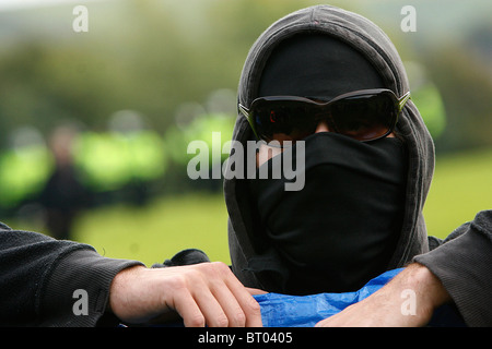 Aktivisten Smash EDO protestieren vor Brighton Stockfoto