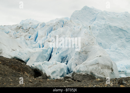 Seitenansicht des Perito-Moreno-Gletscher Stockfoto