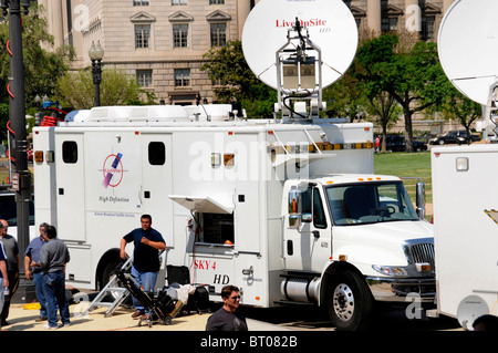 SKY4 Nachrichten LKW in Washington, DC Stockfoto