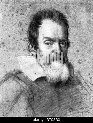 GALILEO GALILEI (1564-1642), italienischer Astronom und Mathematiker nach dem Portrait von Leoni Stockfoto