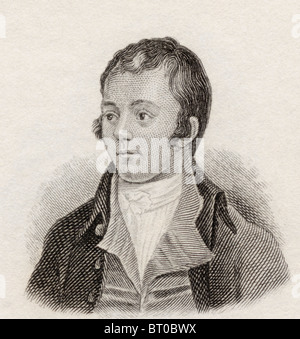 Robert Burns, 1759 bis 1796. Schottische Dichter und Lyriker. Stockfoto