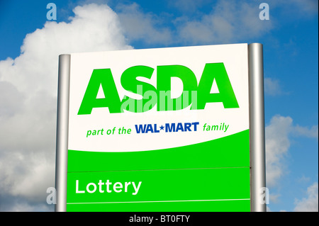 ASDA Logo Zeichen Wal * Mart-Lotterie Stockfoto