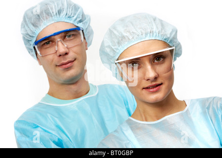 Porträts von zwei jungen Klinikern Stockfoto