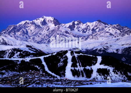 Mont Blanc Gipfel der französischen Alpen Stockfoto