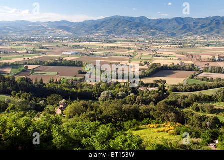 Blick auf den oberen Tibertal und die Apenninen Stockfoto