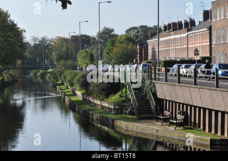 Der Fluss Welland in Spalding, Lincolnshire, UK Stockfoto