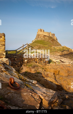 Lindisfarne Schloß, Insel Lindisfarne, Northumberland, England, UK, GB. Stockfoto