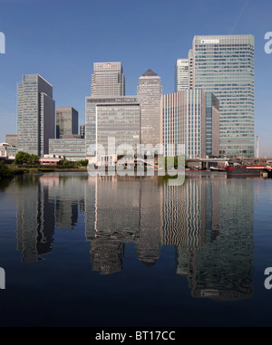 Canary Wharf in den Londoner Docklands Stockfoto