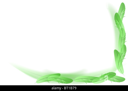 Grunge abstrakte blaue Federn Illustration Hintergrund Stockfoto