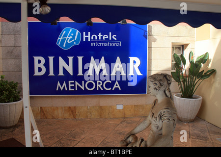 Das Binimar Hotel in Menorca Stockfoto