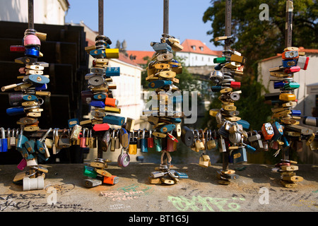 Prag - Schlösser für Glück Stockfoto