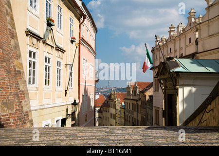 Prag - Blick von der Burg Treppe Stockfoto