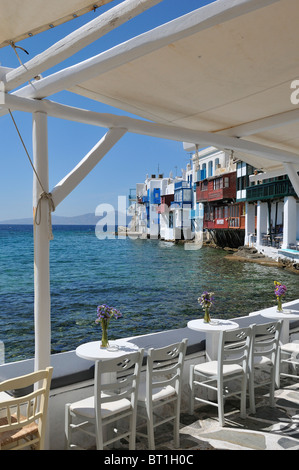 Mykonos. Griechenland. Kastro / Klein-Venedig. Stockfoto