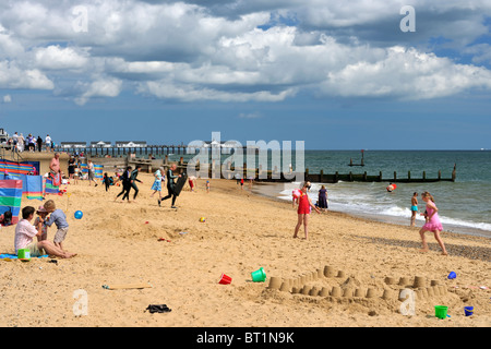 Southwold Strand im Sommer Stockfoto