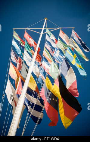 Fahne Flaggen EU-Mitgliedstaat Mitgliedsstaaten Länder Land nationale Identität europäischen Europa union nationale Staatsangehörigkeit nationalit Stockfoto