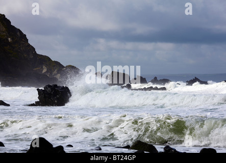 Atlantic "vom Welcombe Mund" an der Nordküste von Devon. Seascape England Stockfoto