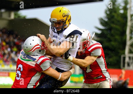 Team Österreich schlägt die Augustana Vikings in ein Charity-Spiel 10-3 am 30. Mai 2010 Hohe Warte-Stadion in Wien, Österreich. Stockfoto