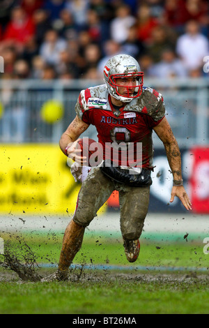 Team Österreich schlägt die Augustana Vikings in ein Charity-Spiel 10-3 am 30. Mai 2010 Hohe Warte-Stadion in Wien, Österreich. Stockfoto