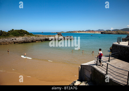 Playa de El Sable Isla Kantabrien España Sable Strand Isla Kantabrien Spanien Stockfoto