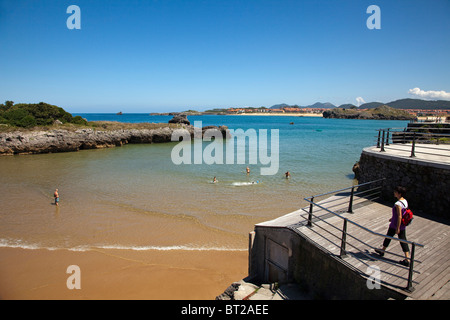 Playa de El Sable Isla Kantabrien España Sable Strand Isla Kantabrien Spanien Stockfoto