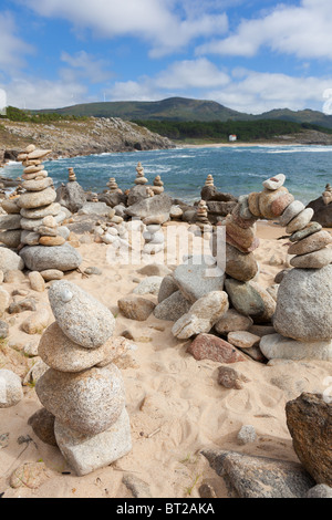 Strand in der Nähe von Castro de Nähe, Porto Son, La Coruña, Galicien, Spanien Stockfoto