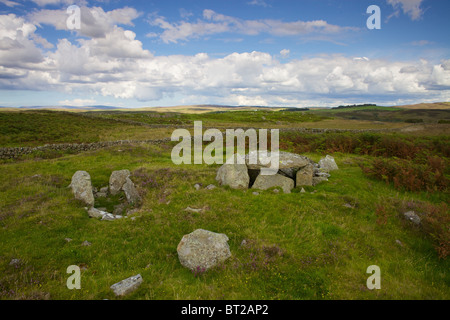 Die Höhlen von Kilhern neolithische Grabstätte, Southern Upland Way nr neue Luce, Dumfries & Galloway, Schottland. Stockfoto