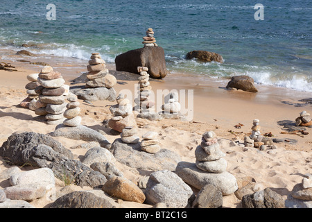 Strand in der Nähe von Castro de Nähe, Porto Son, La Coruña, Galicien, Spanien Stockfoto