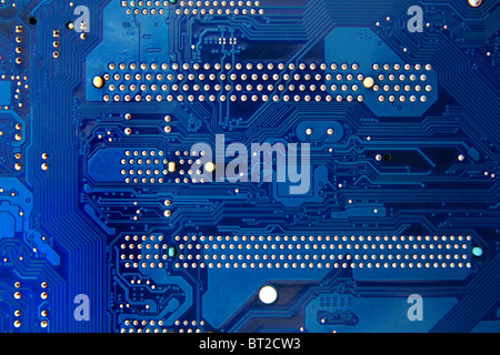 Blaue Elektronik Hauptplatine Schaltung Technologie Hintergrund Stockfoto