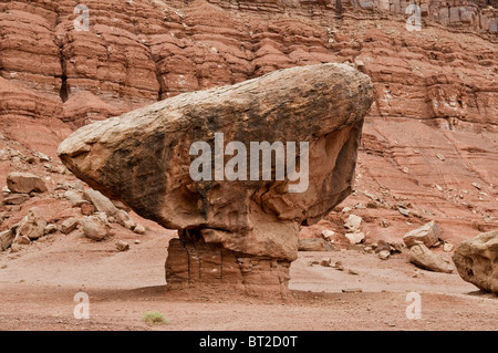 Ausgewogene Rock, Vermillion Cliffs, Marble Canyon, Arizona, USA Stockfoto