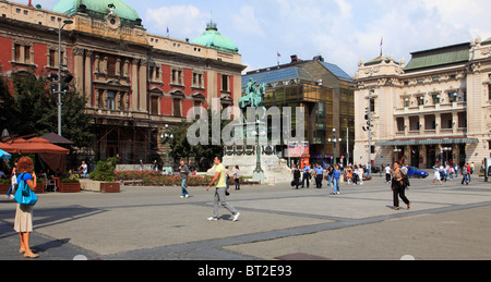 Serbien, Belgrad, Nationalmuseum, Nationaltheater, Stockfoto