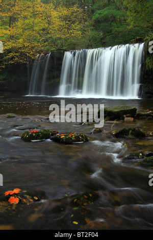 Obere Ddwli Wasserfälle; Wales; Stockfoto