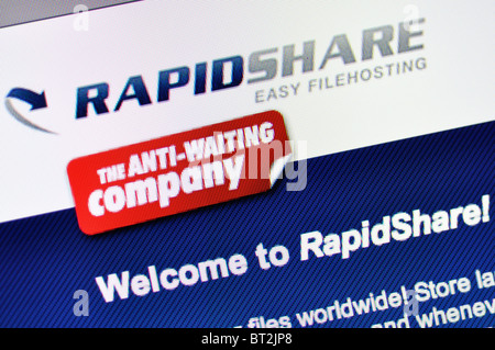 Rapidshare Datei-sharing-website Stockfoto