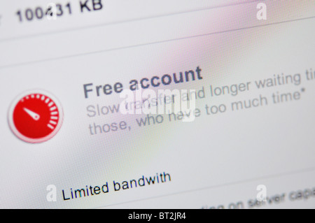 Rapidshare Datei-sharing-website Stockfoto