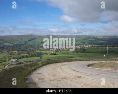 Auf der Suche nach Ramsbottom, Bury, Lancashire, England, UK. Stockfoto