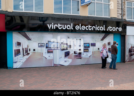 Virtuelle Geschäfte in Redcar Cleveland. Stockfoto