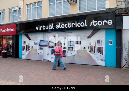 Virtuelle Geschäfte in Redcar Cleveland. Stockfoto